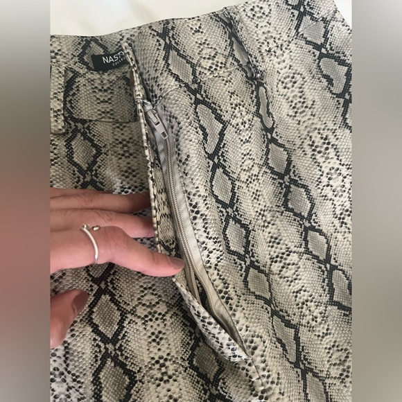 Nasty Gal croc faux leather tapered pants - Small/Medium - Picture 5 of 5